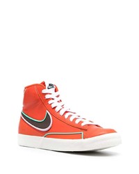 orange hohe Sneakers aus Leder von Nike