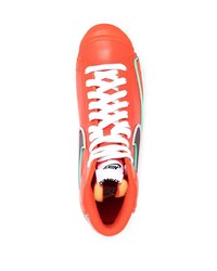 orange hohe Sneakers aus Leder von Nike