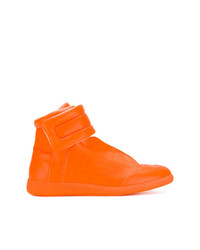 orange hohe Sneakers aus Leder von Maison Margiela
