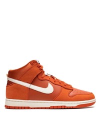 orange hohe Sneakers aus Leder von Nike