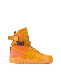 orange hohe Sneakers aus Leder von Nike