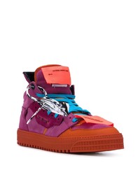 orange hohe Sneakers aus Leder von Off-White