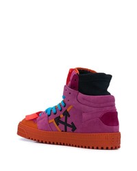 orange hohe Sneakers aus Leder von Off-White