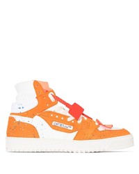 orange hohe Sneakers aus Leder von Off-White
