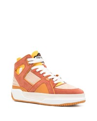 orange hohe Sneakers aus Leder von Just Don