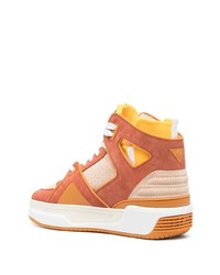 orange hohe Sneakers aus Leder von Just Don