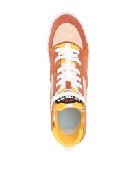 orange hohe Sneakers aus Leder von Just Don