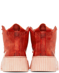 orange hohe Sneakers aus Leder von Boris Bidjan Saberi