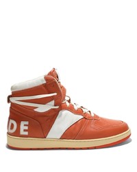 orange hohe Sneakers aus Leder von Rhude