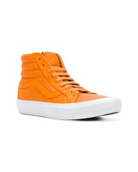 orange hohe Sneakers aus Leder von Vans