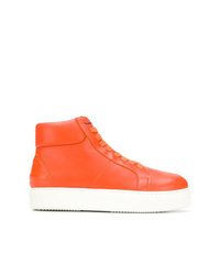 orange hohe Sneakers aus Leder von Tommy Hilfiger