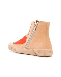 orange hohe Sneakers aus Leder von Both