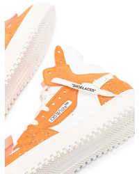 orange hohe Sneakers aus Leder von Off-White