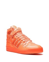 orange hohe Sneakers aus Leder von adidas