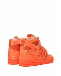 orange hohe Sneakers aus Leder von adidas