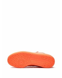 orange hohe Sneakers aus Leder von adidas