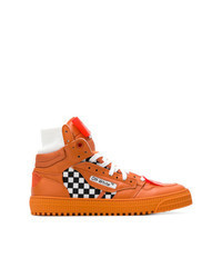 orange hohe Sneakers aus Segeltuch