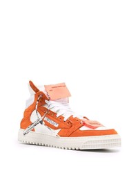 orange hohe Sneakers aus Segeltuch von Off-White