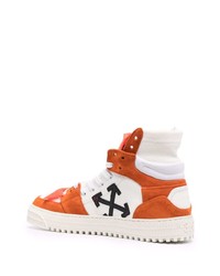 orange hohe Sneakers aus Segeltuch von Off-White