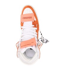 orange hohe Sneakers aus Segeltuch von Off-White