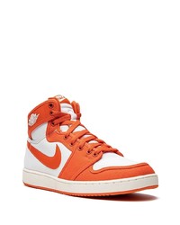 orange hohe Sneakers aus Segeltuch von Jordan