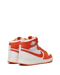 orange hohe Sneakers aus Segeltuch von Jordan