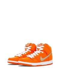 orange hohe Sneakers aus Segeltuch von Nike