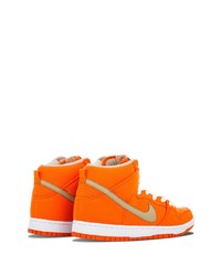 orange hohe Sneakers aus Segeltuch von Nike