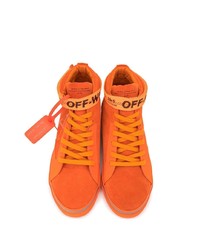 orange hohe Sneakers aus Segeltuch von Off-White