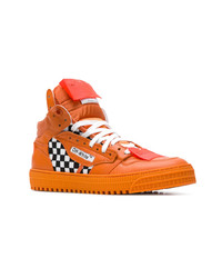 orange hohe Sneakers aus Segeltuch von Off-White