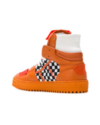 orange hohe Sneakers aus Segeltuch von Off-White