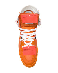 orange hohe Sneakers aus Segeltuch von Off-White