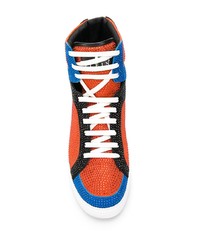 orange hohe Sneakers aus Segeltuch von Philipp Plein