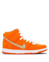 orange hohe Sneakers aus Segeltuch von Nike