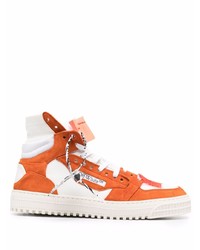 orange hohe Sneakers aus Segeltuch von Off-White