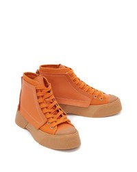 orange hohe Sneakers aus Segeltuch von JW Anderson