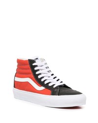 orange hohe Sneakers aus Segeltuch von Vans