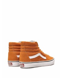 orange hohe Sneakers aus Segeltuch von Vans