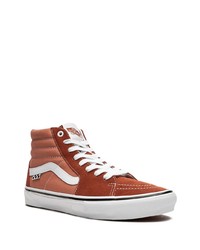 orange hohe Sneakers aus Segeltuch von Vans