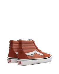 orange hohe Sneakers aus Segeltuch von Vans