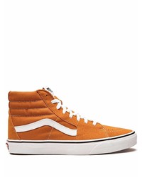 orange hohe Sneakers aus Segeltuch von Vans
