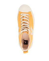 orange hohe Sneakers aus Segeltuch von Veja