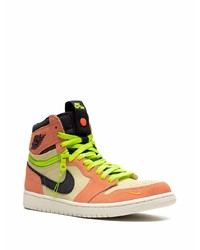 orange hohe Sneakers aus Wildleder von Jordan