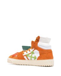 orange hohe Sneakers aus Wildleder von Off-White