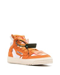 orange hohe Sneakers aus Wildleder von Off-White