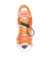 orange hohe Sneakers aus Wildleder von Off-White