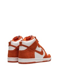 orange hohe Sneakers aus Wildleder von Nike