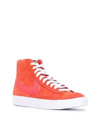 orange hohe Sneakers aus Wildleder von Nike