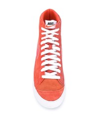 orange hohe Sneakers aus Wildleder von Nike