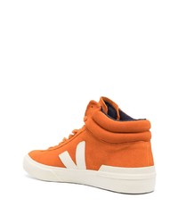 orange hohe Sneakers aus Wildleder von Veja